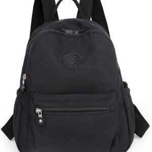 Mini Nylon Backpack Small Purse Lightweight Daypack Casual Travel Black